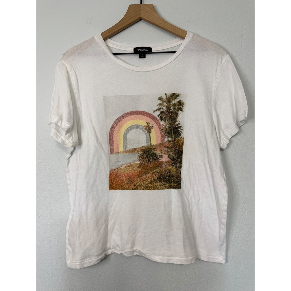Wildfox - Tropical Rainbow Short Sleeve 100% Cotton Tee Size Medium